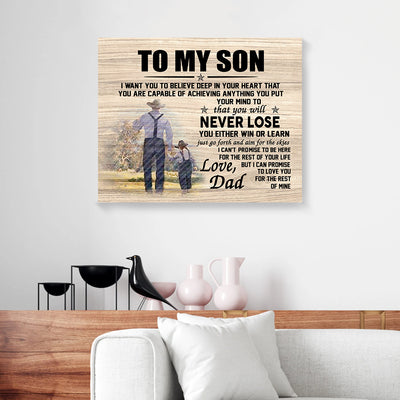 To My Son Dad Canvas Prints PAN07823