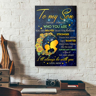 To My Son Never Forget I'll Always Be With You Canvas Prints