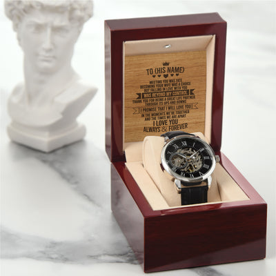 Personalized Valentine's Day Gifts For Him Love You Openwork Watches