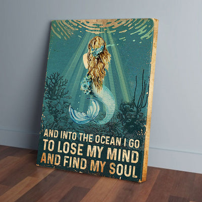 Into The Ocean I Go Mermaid Canvas Prints PAN16671