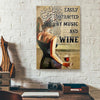 Vintage Red Wine Music Girl Canvas Prints PAN03172
