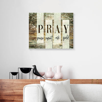 Pray Praise Repent Ask Yield Canvas Prints PAN03457