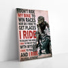 I Ride To Feel Strong Motorcycle Canvas Prints PAN06037