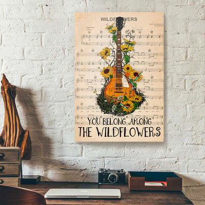 Sunflower Guitar Canvas Prints PAN07600