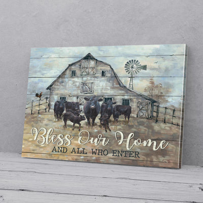 Bless Our Home Cow Canvas Prints PAN04809