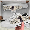 Great Dane Dog Pattern Brown Canvas Low Top Shoes PANLTS0078