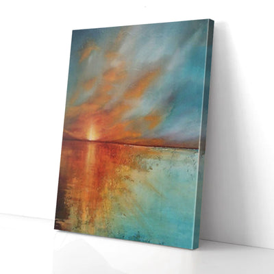Sun Raise Reflect Abstract Painting Canvas Prints