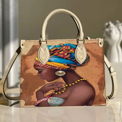 African Woman Afro Art Purse Tote Bag Handbag For Women