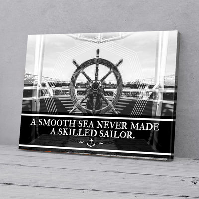 A Smooth Sea Never Made A Skilled Sailor Motivation Canvas Prints PAN05484