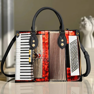 Accordion Musical Instrument Purse Tote Bag Handbag For Women