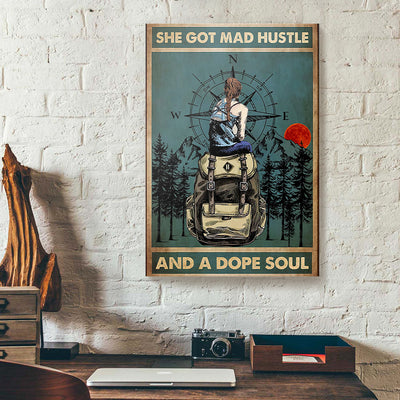 She Got Mad Hustle And A Dope Soul Camping Canvas Prints