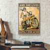 She Lived Happily Ever After Motorcycle Wall Art Canvas