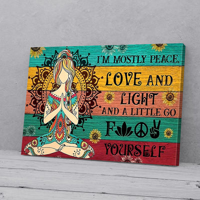 Peace Love Yourself Yoga Canvas Prints PAN12813