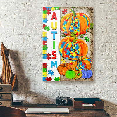 Pumpkin Autism Canvas Prints