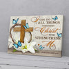 Lily Flower Cross Butterfly Canvas Prints PAN03746