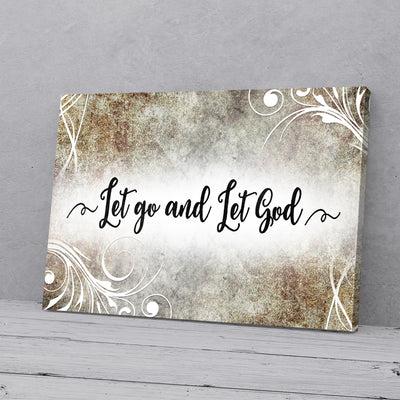 Let Go And Let God Yellow Pattern Canvas Prints PAN19210