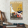 Just A Nurse Who Loves Cats Canvas Prints PAN12634