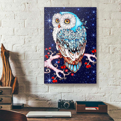 Sparkling Owl Canvas Prints