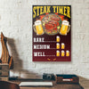 Steak Timer Rare Medium Well BBQ Beer Canvas Prints