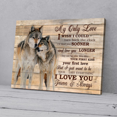 Gift For Couple Wolf Love Canvas Prints PAN10893