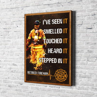 Retired Fireman Canvas Prints