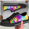 Aries Zodiac Bekind Tie Dye Canvas Low Top Shoes