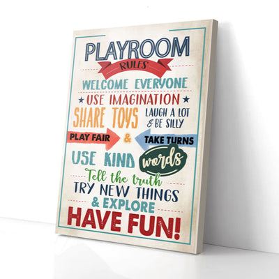 Playroom Rules Canvas Prints