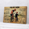 To My Son Dad Cycling Canvas Prints