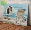 Personalized Valentine Day Gifts For Her Beach Canvas Prints - With Sandy Toes And Salty Kisses