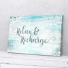 Relax And Recharge Bathroom Canvas Prints