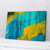 Teal Mustard Yellow Blue Color Canvas Prints