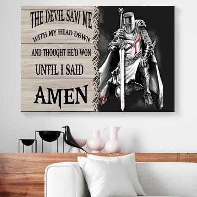 The Warrior Of God Knights Templar Canvas Prints The Devil Saw Me PAN05603