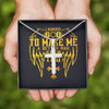 Valentine's Day Gifts Jewelry Box God Sent Me You Stainless Cross Necklace