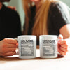 Personalized Valentine Funny Gift Couple Nutrition Fact Mug