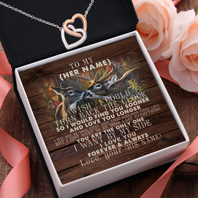 Personalized Valentine's Day Gifts I Wish Interlocking Hearts Necklace