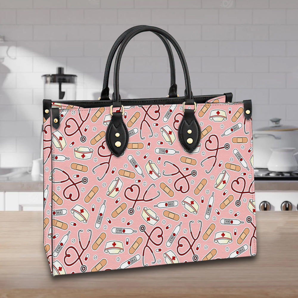 Personalized Nurse Purse Bag Cute Pink Handbag For Women - Bestiewisdom