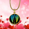 Personalized Valentine's Day Gifts Guardian Wings Circle Necklace