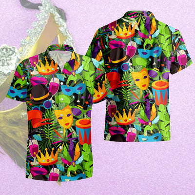 Mardi Gras Hawaiian Tropical Shirt