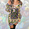 Mardi Gras Costume Off Shoulder Dress PANDOS0006