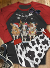 Cow Christmas Red Best Raglan Pajamas Set PANRAGPAJ0002