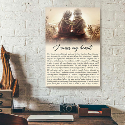 I Cross My Heart The Old Couple Love Canvas Prints PAN07593