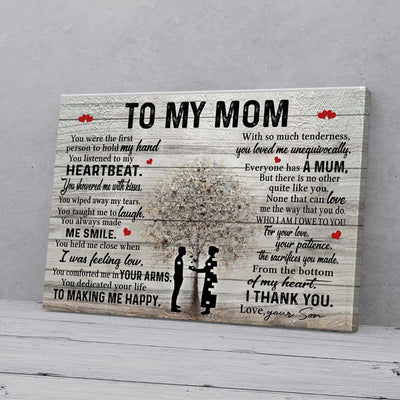 To My Mom Son Canvas Prints