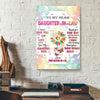 To My Dear Daughter Mother In Law Hippie Canvas Prints