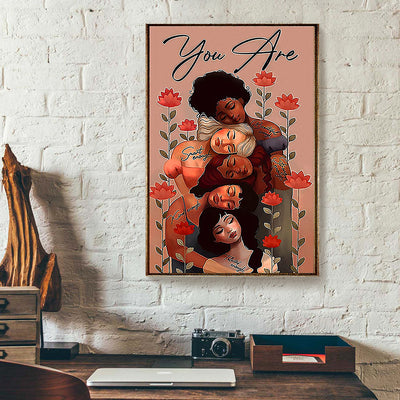 You Are Beautiful Smart Enough Black Girls Canvas Prints