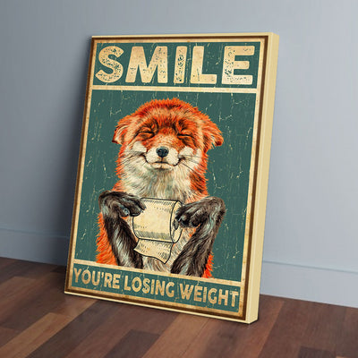 Smile You're Losing Weight Fox Canvas Prints