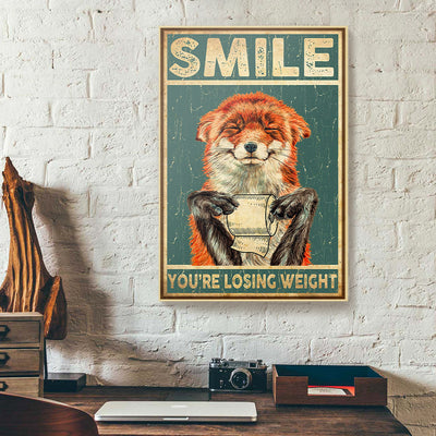 Smile You're Losing Weight Fox Canvas Prints