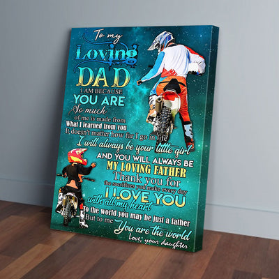 To My Dad Daughter Birtbikes Canvas Prints