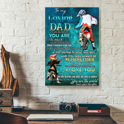 To My Dad Daughter Birtbikes Canvas Prints
