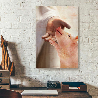 Pig Take My Hand Jesus Canvas Prints PAN08691