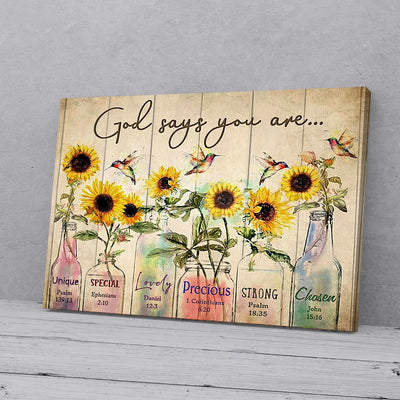 Sunflower Hummingbird Canvas Prints PAN07634